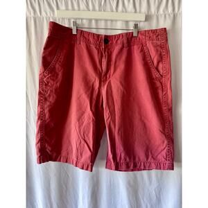 Men’s Coral/Red Cotton Chino Shorts Size 36W – Classic Fit